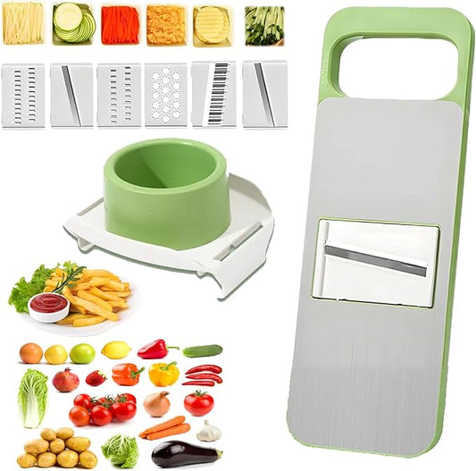 5 in 1 Multifunctional Vegetable Cutter for Kitchen with Stainless Steel Blades
